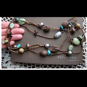 Silpada 60” beaded necklace